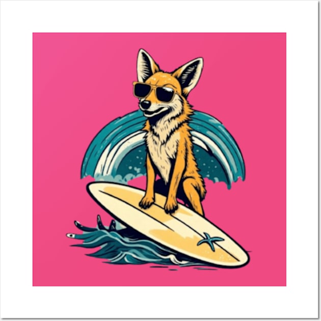 Cute dog surfer gift ideas Wall Art by WeLoveAnimals